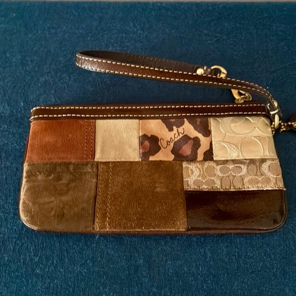 Coach Suede Patchwork Wristlet W/Dustbag - image 3